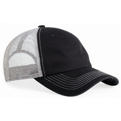 Contrast-Stitch Mesh-Back Cap