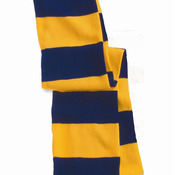 Rugby-Striped Knit Scarf