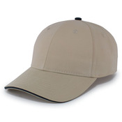 Brushed Twill Cap With Sandwich Bill