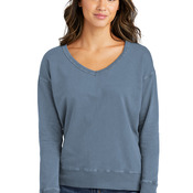 Women's Beach Wash ® Garment Dyed V Neck Sweatshirt