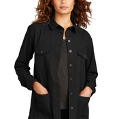 Women's Long Sleeve Twill Overshirt